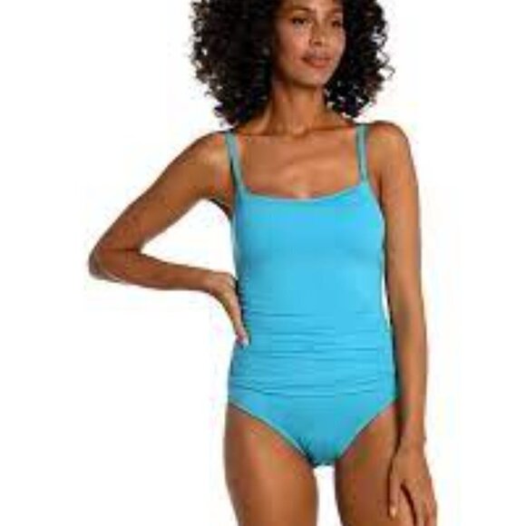 La Blanca Women's Flora Garden Hi-Neck Tankini Top Multi